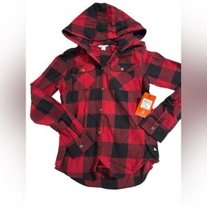 Red and Black Plaid Shirt by ripzone kids size XL